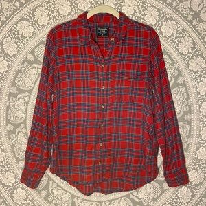 Abercrombie & Fitch Lightweight Blousy Red Flannel